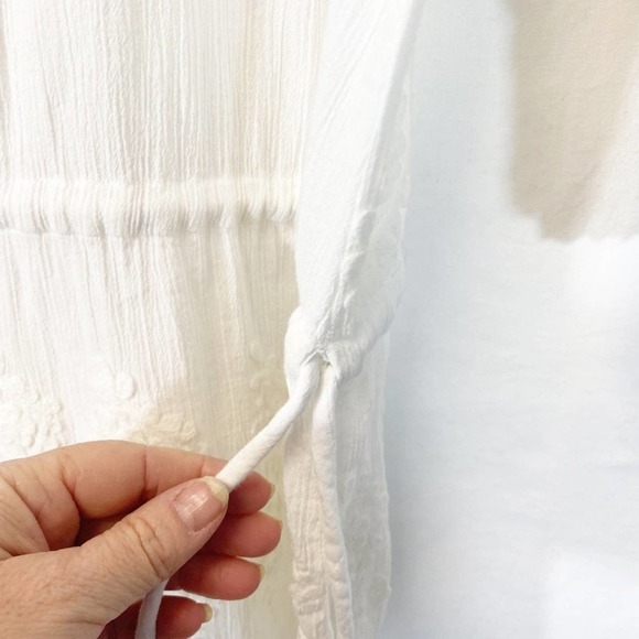 Soft Surroundings White/Cream Embroidered Swim Suit Cover Up Dress Cotto… - Picture 4 of 10